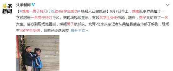 湖南一男子持刀致4名学生受伤 披露案件侦破细节详情始末