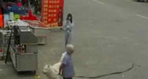 老人被狗绳绊倒摔地后身亡 老人被绊飞监控曝光令人揪心