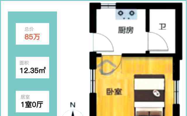 青岛12.35平学区房卖84万，每平方米单价超6.8万元