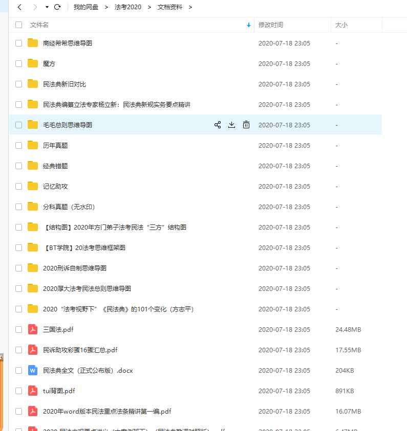 法律电子书下载 2020年司法考试PDF电子版下载