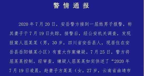 四川安岳男子趁妻子熟睡将其杀害 案件始末复盘