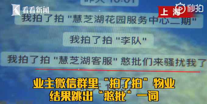 微信拍了拍物业跳出不雅词 业主看后气炸：我们出钱在供祖宗？