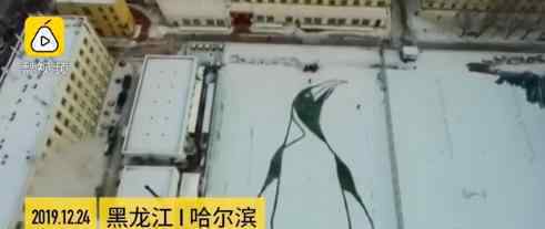 雪地里铲出90米巨型企鹅 企鹅什么样