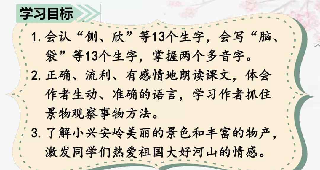 美丽的小兴安岭课文 部编版三年级上册第20课《美丽的小兴安岭》知识点+图文解读