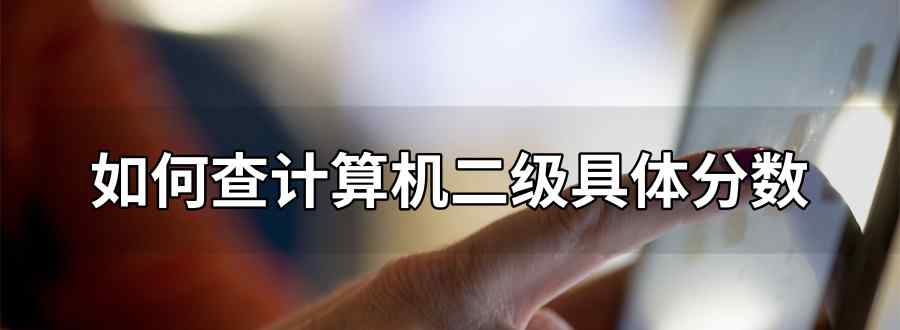 如何查计算机二级具体分数