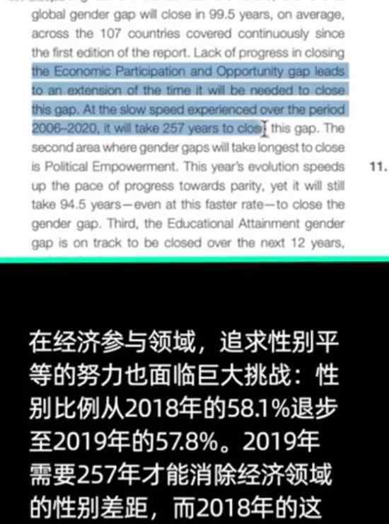 男女收入差距预计257年消除 具体是怎么回事