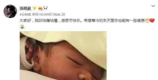 张晓晨当爸 张晓晨老婆是谁?张晓晨孩子叫啥?