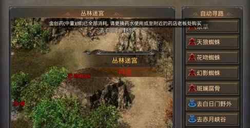 传奇幻境迷宫走法 传奇手游迷宫怎么走，丛林迷宫怪物详解