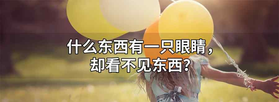 什么东西有一只眼睛 却看不见东西