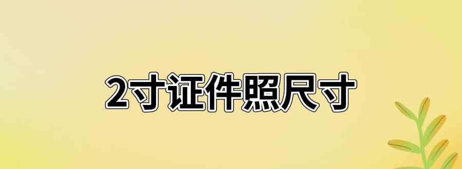 2寸证件照尺寸标准像素