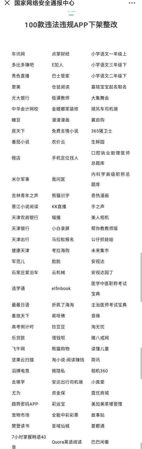 100款APP违法采集个人信息被整改?100款APP违法名单公布