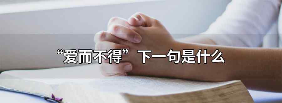 爱而不得下一句连起来