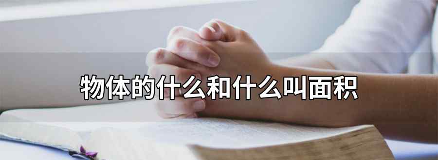 物体的什么和什么叫面积