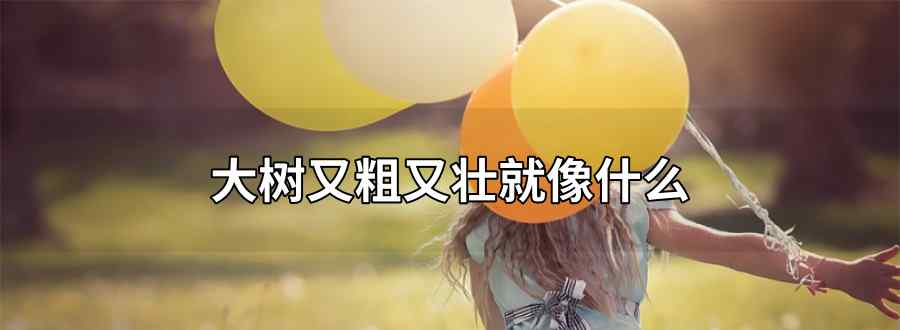 大树又粗又壮就像什么