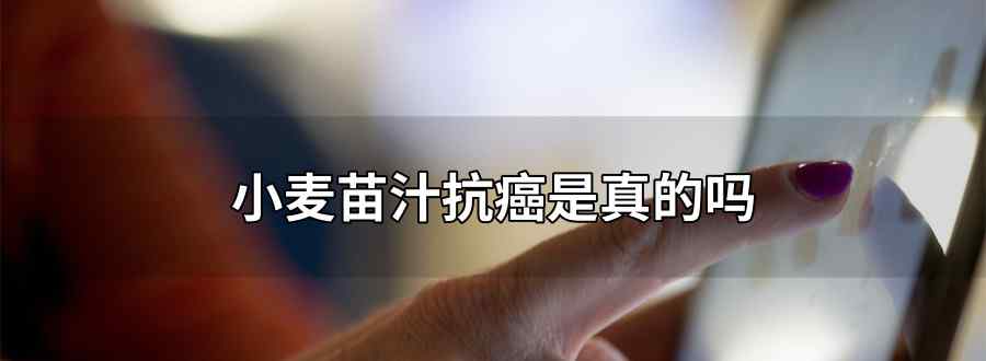 小麦苗汁抗癌是真的吗