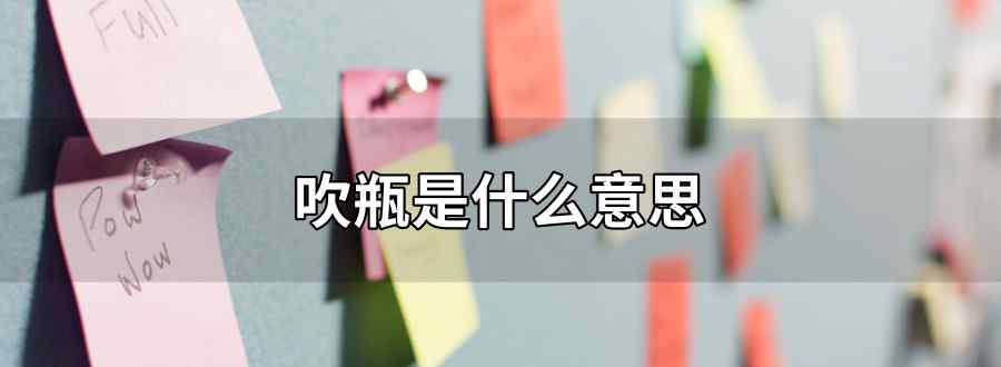 吹瓶是什么意思