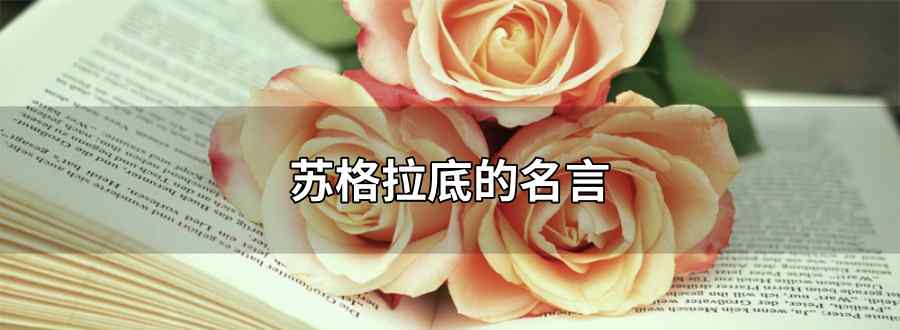 苏格拉底的名言