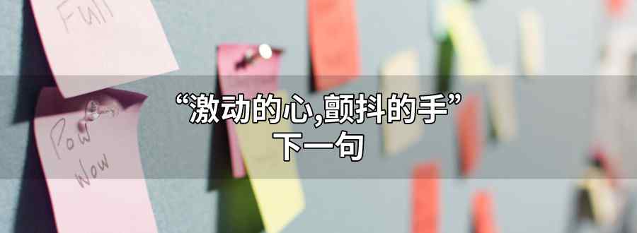 激动的心颤抖的手段子 下一句
