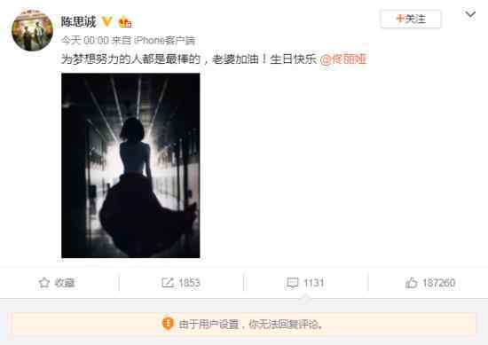 陈思诚为佟丽娅庆生 离婚谣言不攻自破?