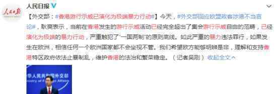 香港游行示威已演化为极端暴力行动 具体情况是什么?