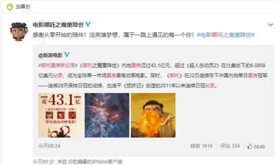 哪吒票房新纪录 新纪录是什么记录