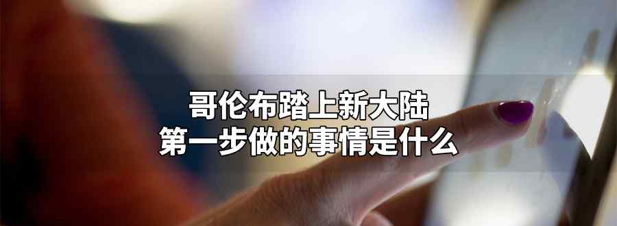 哥伦布踏上新大陆第一步做的事情是什么