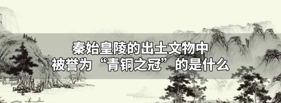 秦始皇陵的出土文物中被誉为青铜之冠的是