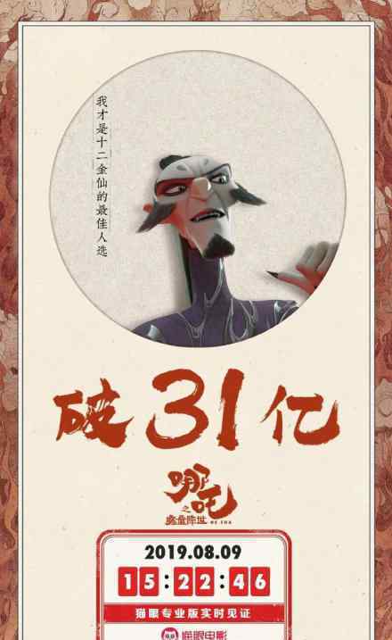 哪吒票房超越药神 哪吒票房多少中国票房榜单