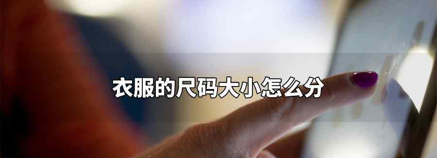衣服的尺码大小怎么分