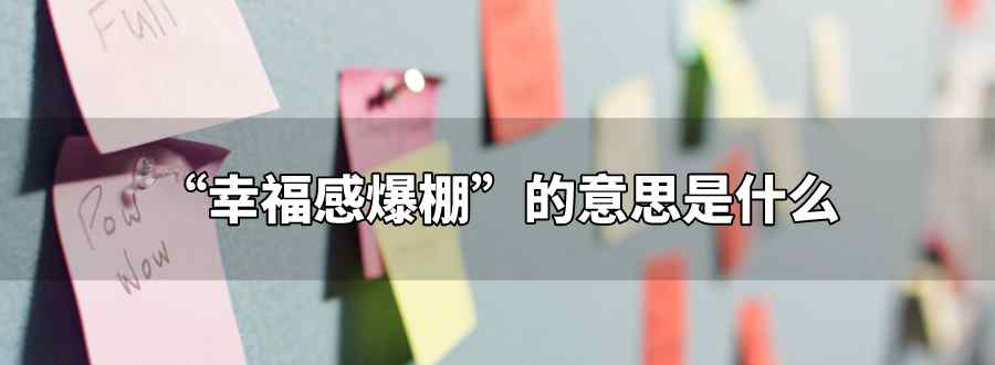 幸福感爆棚意思是什么