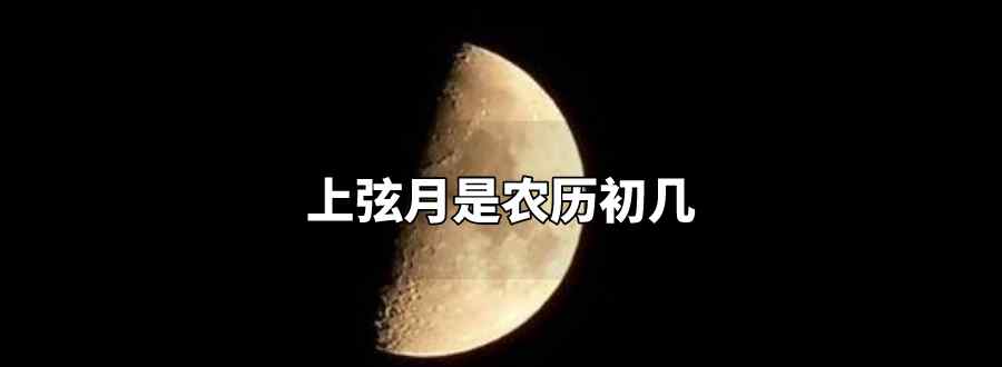 上弦月是农历初几