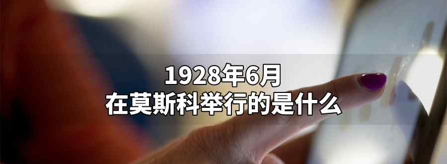 1928年6月在莫斯科举行的是什么