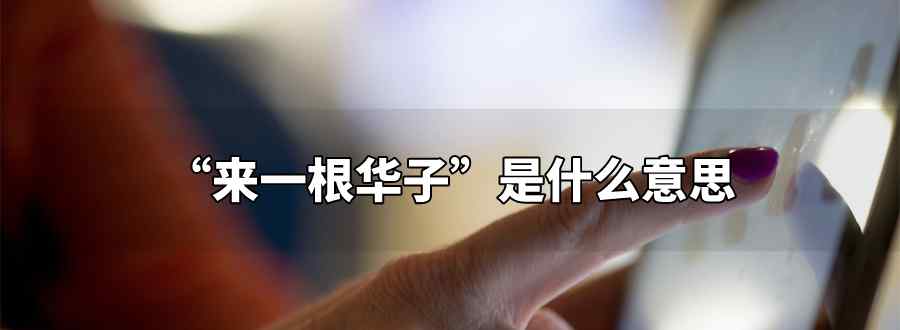 来一根华子什么意思