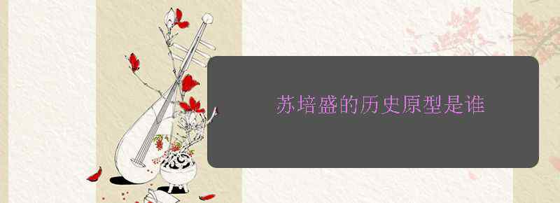 苏培盛的历史原型是谁
