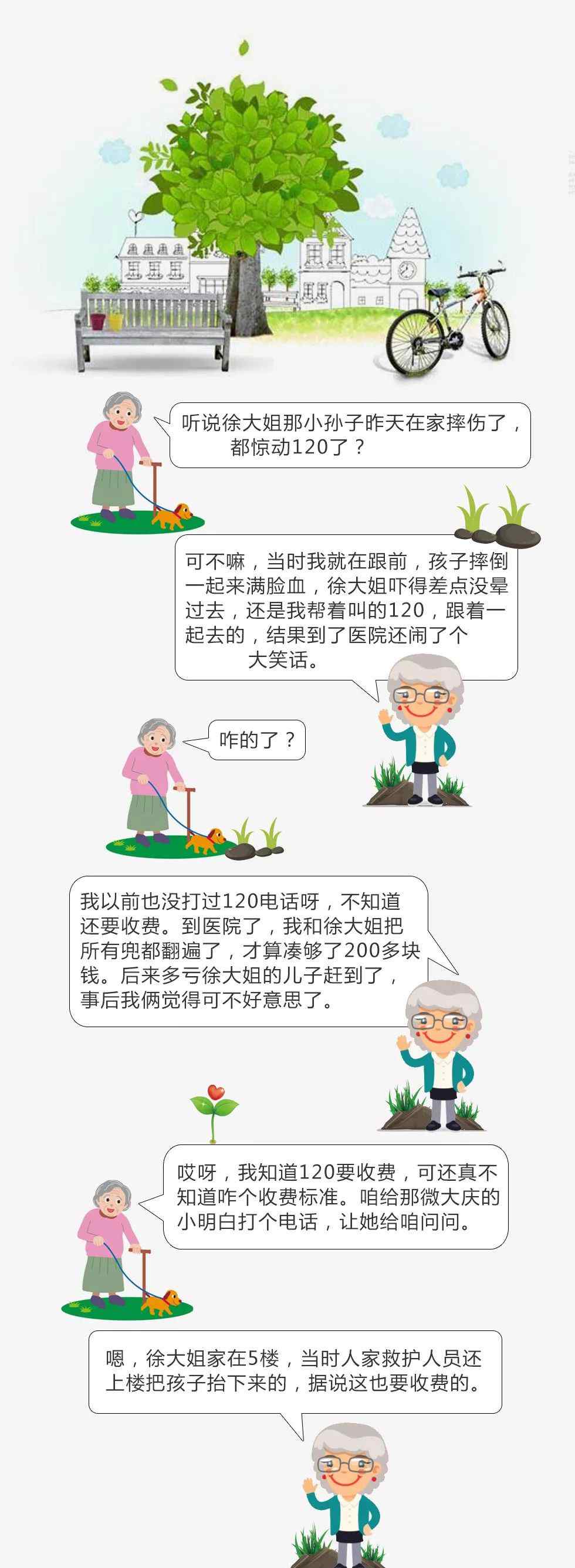 120救护车收费标准 120急救车公里费、上楼担架费咋收？收费标准来啦