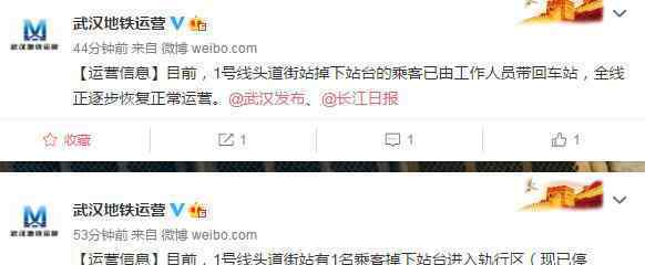 武汉地铁1号线有1名乘客掉下站台 事件的真相是什么？