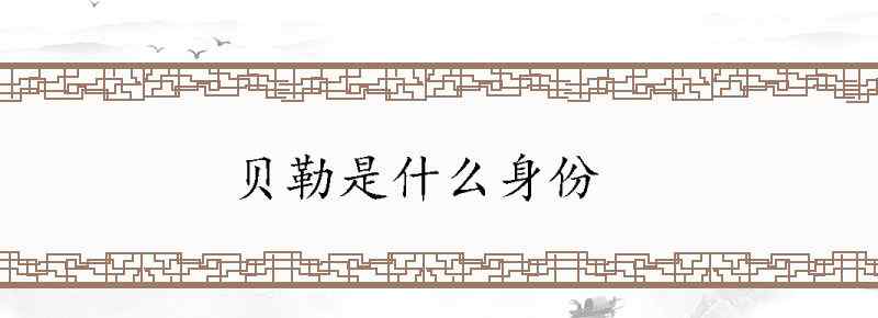 贝勒是什么身份