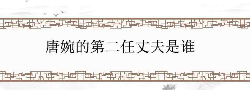 唐婉的第二任丈夫是谁