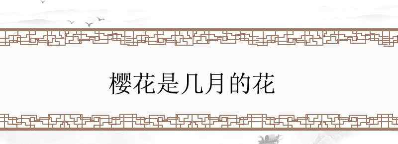 樱花是几月的花