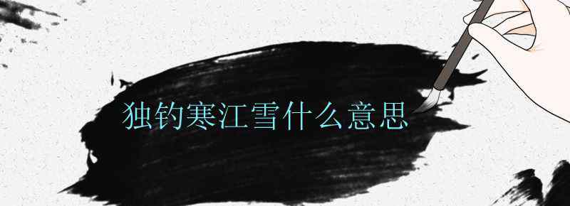 独钓寒江雪什么意思