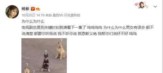 杨紫吐槽电视剧的套路 追剧女孩的真情实感