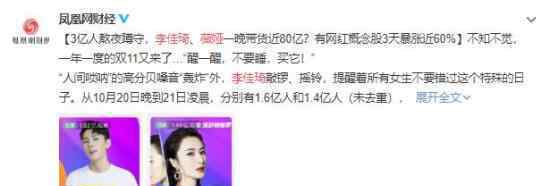 李佳琦薇娅一晚或收入6到8亿 这么强的吗