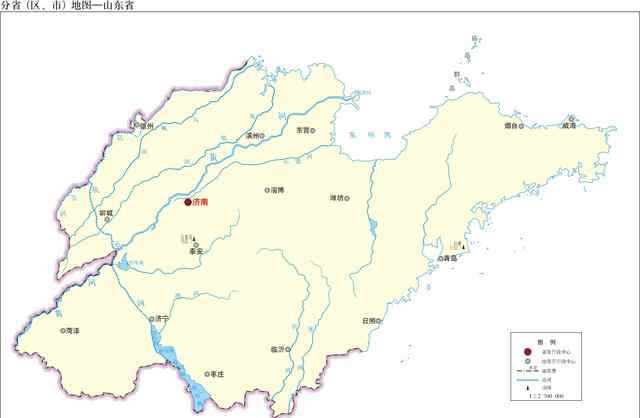 山东省地图 2019新版标准地图--------------山东省地图