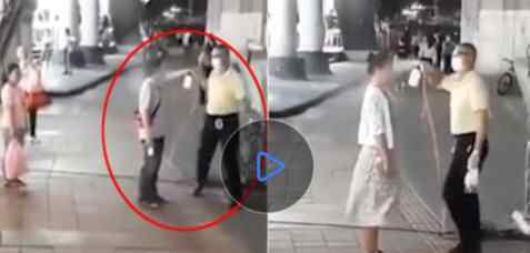 男子当街对人“湿身式消毒”从头喷到脚 身份曝光众人恐慌究竟是怎么回事？