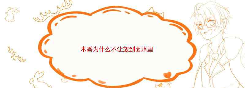 木香为什么不让放到卤水里