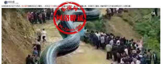120米巨龙引发宜宾地震泥石流?