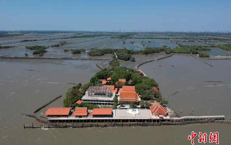 泰国“漂浮寺庙” 海平面上升寺庙成孤岛