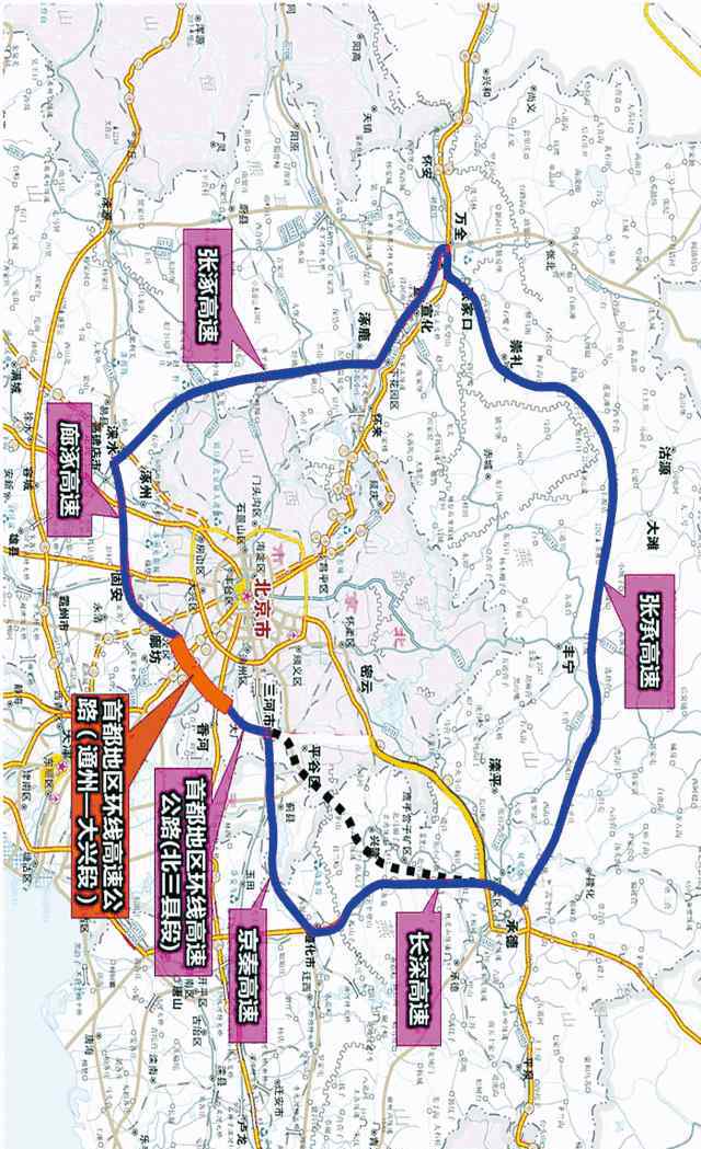 西安到北京多少公里 北京大七环到底有多牛？相当于北京到西安直线距离 光立交桥就有15座