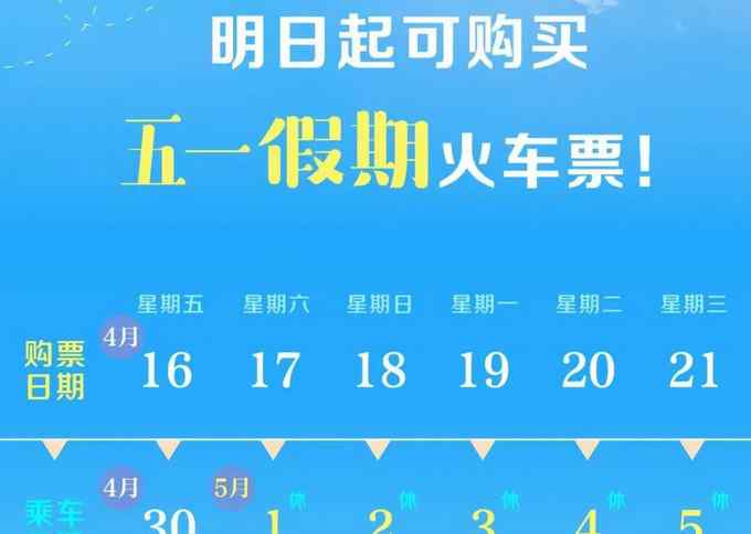 五一火车票明起开抢 这些热门线路下手要早！列车运行图还有新变化