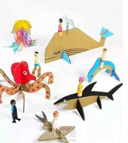 环保小制作图片 幼儿废物利用手工作品 简单环保小制作图片